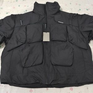 Balenciaga Black Oversized Cropped Down Puffer Jacket